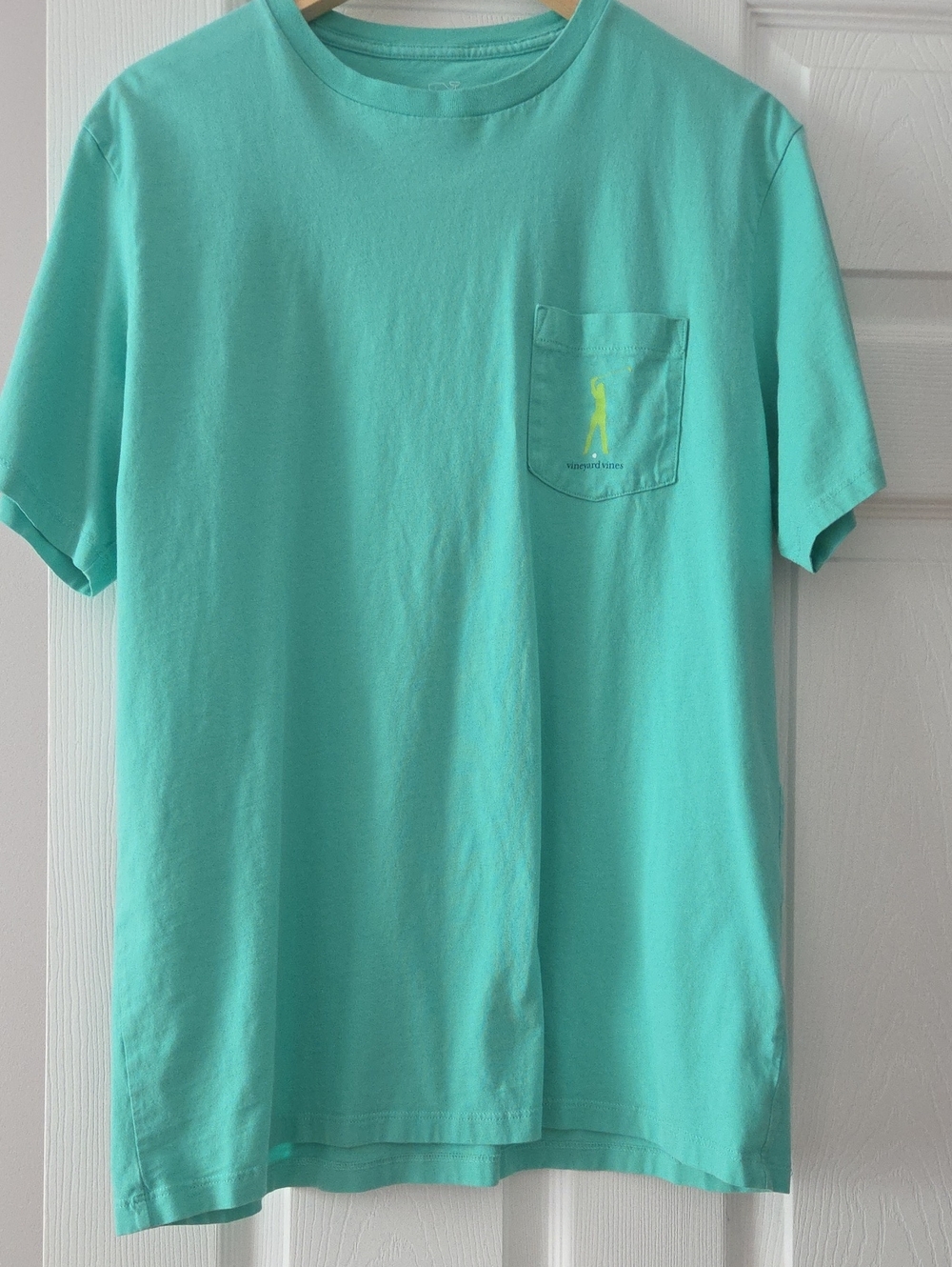Vineyard Vines Men's Short Sleeve Pocket Tee in Aqua Mint